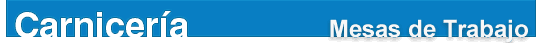 Catálogo Mesas de Trabajo para Carnicerías