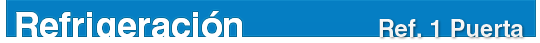 Catálogo de Refrigeración