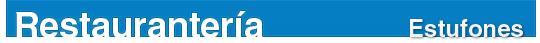 Catálogo para Restaurantería