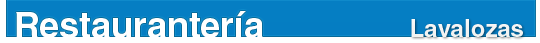 Catálogo para Restaurantería
