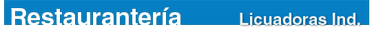 Catálogo para Restaurantería